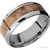 Wedding Ring - Titanium And Natural Hardwood Wedding Band 8mm