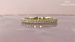 14K Yellow Gold 0.18cttw Diamond Wedding Band