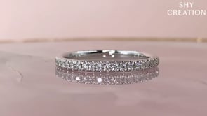 14K White Gold 0.18cttw Diamond Wedding Band