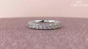 14K White Gold 0.90cttw Diamond Wedding Band
