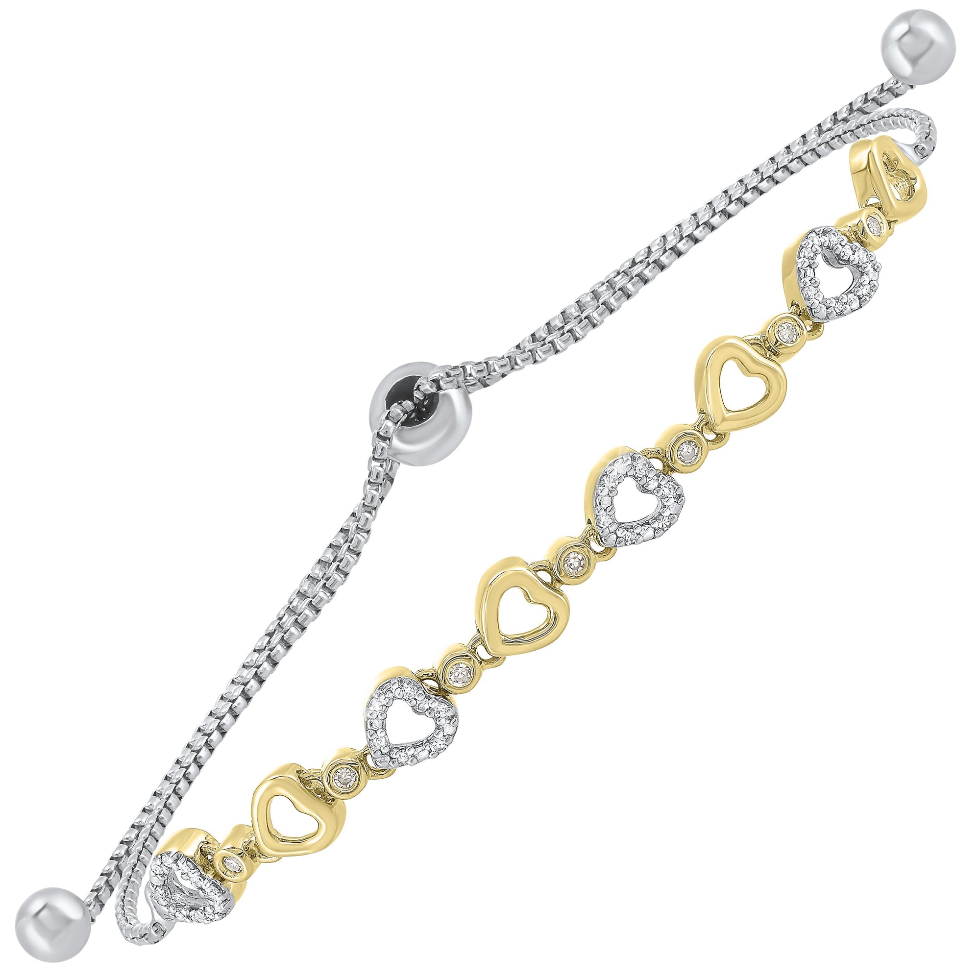 Gold Paper Clip Bracelet - With Engraved Gold Heart/Disc Charm