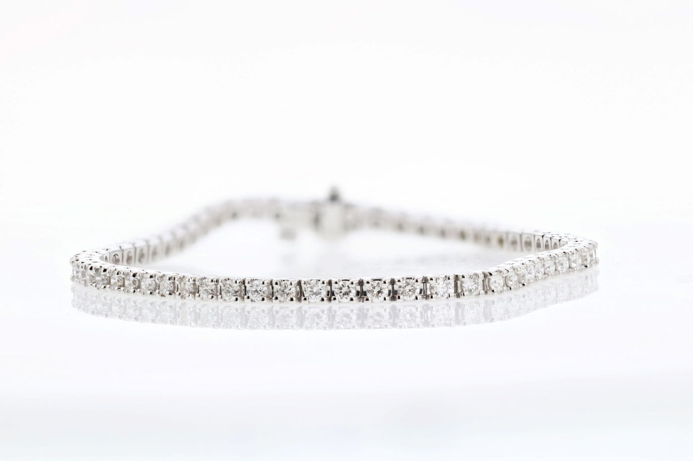 Lab Grown Alpha Diamond Tennis Bracelet 2Cttw 14K White Gold