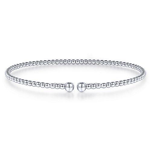 Bujukan Stacking Flexible Bangle Bracelet 14K White Gold