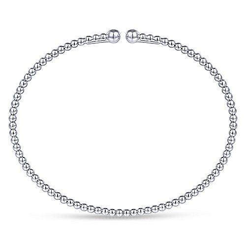 Bujukan Stacking Flexible Bangle Bracelet 14K White Gold