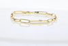BRACELETS - 14K Yellow Gold 1/20cttw Paper Clip 7.5 Length Bracelet