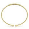Bujukan Bezel  Cuff Bangle Diamond Bracelet 14K Yellow Gold