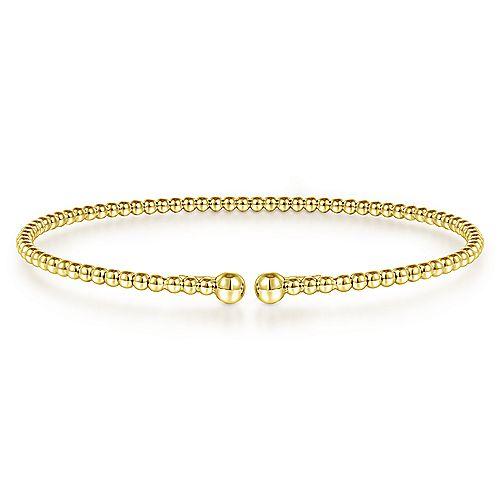 Bujukan Stacking Flexible Bangle Bracelet 14K Yellow Gold
