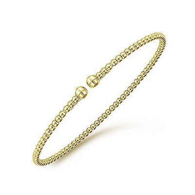 Bujukan Stacking Flexible Bangle Bracelet 14K Yellow Gold