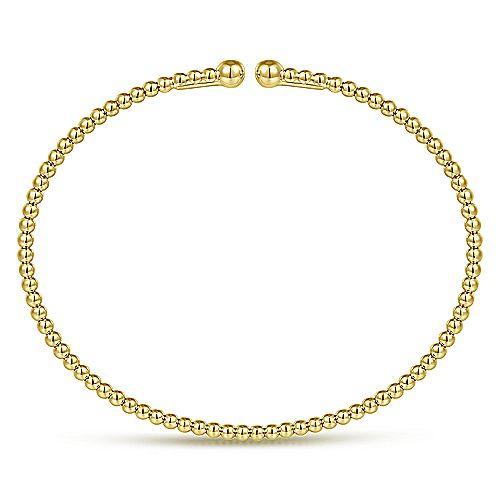 Bujukan Stacking Flexible Bangle Bracelet 14K Yellow Gold