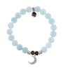 BRACELETS - Blue Aquamarine Stone Bracelet With Friendship Stars Sterling Silver Charm