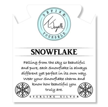 BRACELETS - Blue Quartzite Stone Bracelet With Snowflake Sterling Silver Charm