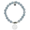 BRACELETS - Blue Quartzite Stone Bracelet With Waves Of Life Sterling Silver Charm