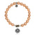 Champagne Agate Stone Bracelet with Sunflower Sterling Silver Charm