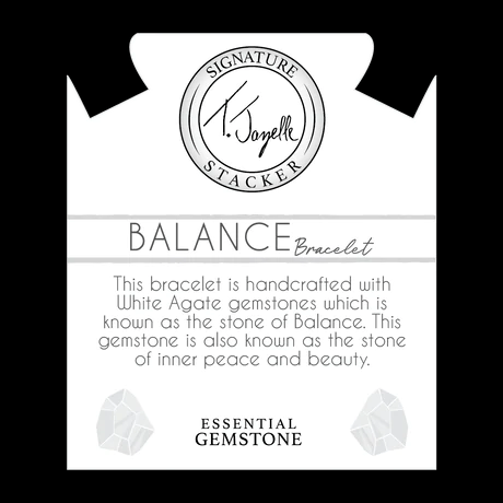 BRACELETS - Defining Bracelet- Balance Bracelet With White Agate Gemstones