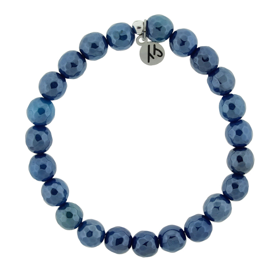 BRACELETS - Defining Bracelet- Creativity Bracelet With Blue Agate Gemstones