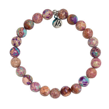 BRACELETS - Defining Bracelet- Determination Bracelet With Purple Jasper Gemstones