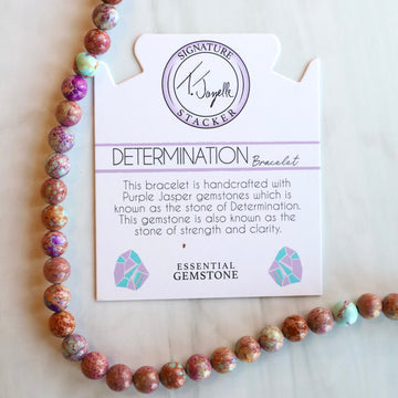 BRACELETS - Defining Bracelet- Determination Bracelet With Purple Jasper Gemstones