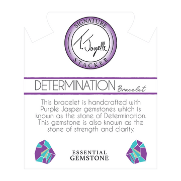 BRACELETS - Defining Bracelet- Determination Bracelet With Purple Jasper Gemstones