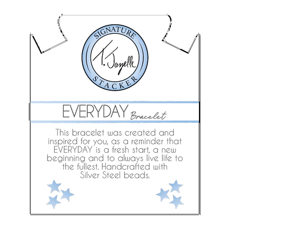 BRACELETS - Defining Bracelet- Everyday Bracelet With Silver Steel Gemstones