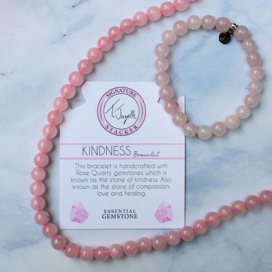BRACELETS - Defining Bracelet- Kindness Bracelet With Rose Quartz Gemstones