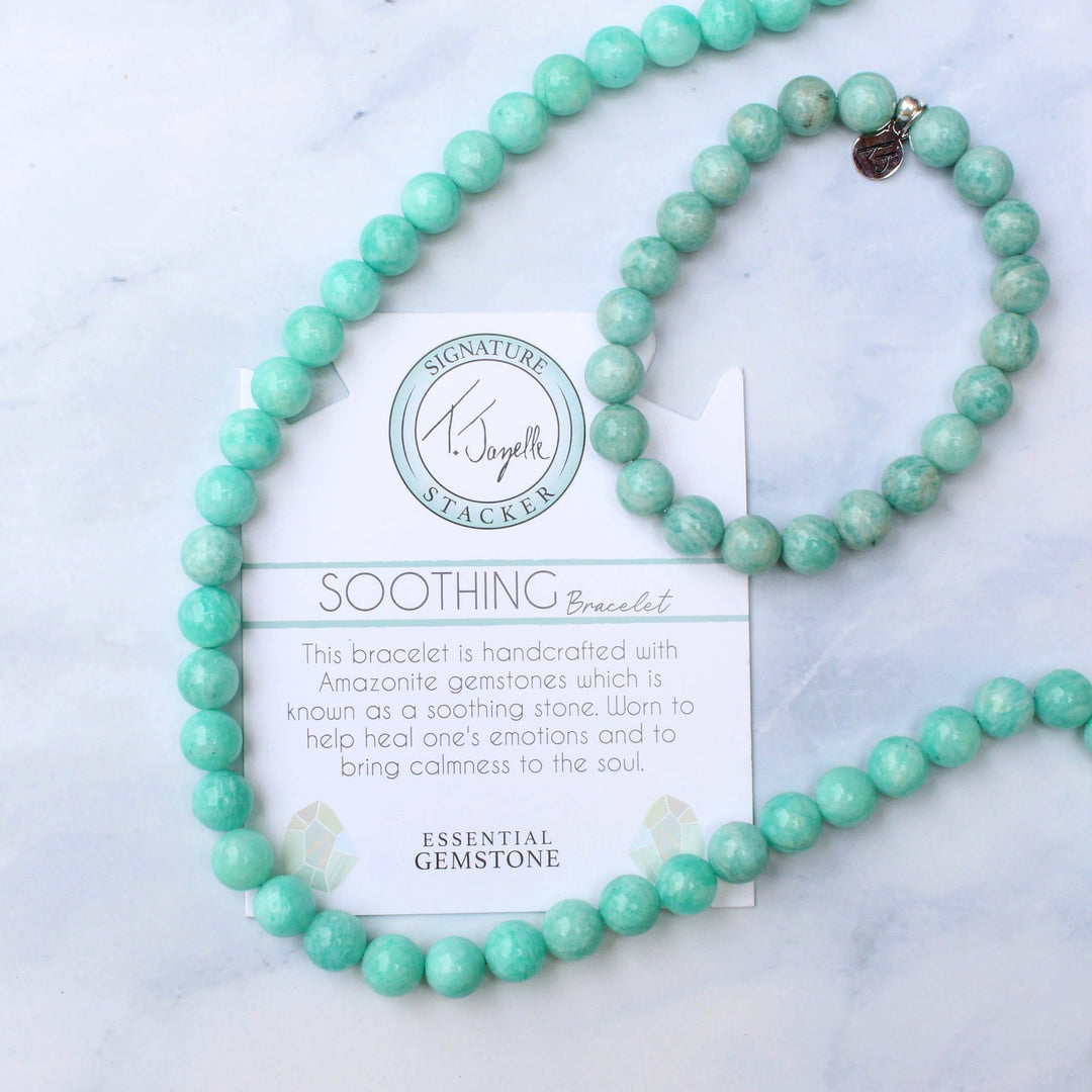 BRACELETS - Defining Bracelet- Soothing Bracelet With Peruvian Amazonite Gemstones