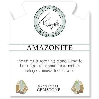 BRACELETS - Gold Collection - Peruvian Amazonite Stone Bracelet With Wave Gold Charm