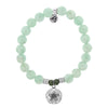 BRACELETS - Green Angelite Bracelet With Sand Dollar Sterling Silver Charm