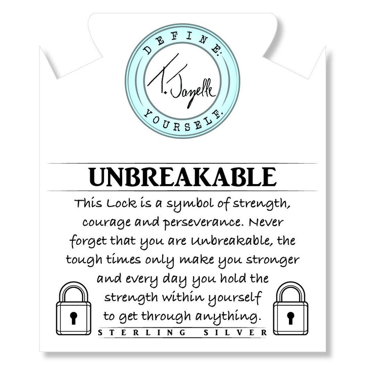 BRACELETS - Green Angelite Bracelet With Unbreakable Sterling Silver Charm