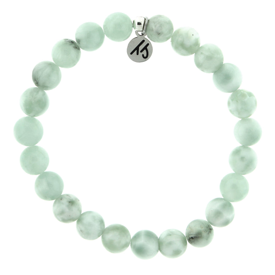BRACELETS - Green Angelite Stone Divinity Signature Stacker Bracelet