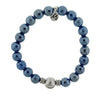 BRACELETS - Journey Wave Bracelet With Blue Agate And Silver Wave Ball