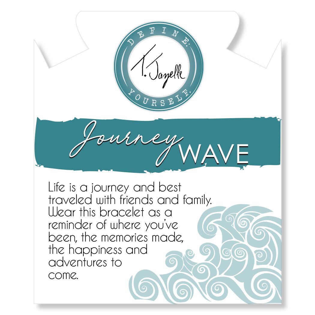 BRACELETS - Journey Wave Bracelet With Blue Agate And Silver Wave Ball