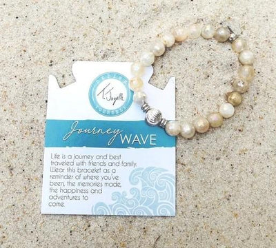 BRACELETS - Journey Wave Bracelet With Moonstone And Silver Wave Ball