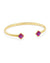 Kendra Scott Mallory Gold Cuff Bracelet In Plum Kyocera Opal