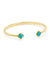 Kendra Scott Mallory Gold Cuff Bracelet In Variegated Turquoise Magnesite