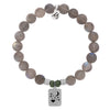 BRACELETS - Labradorite Stone Bracelet With Moon And Back Sterling Silver Charm