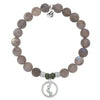 BRACELETS - Labradorite Stone Bracelet With One Step At A Time Sterling Silver Charm