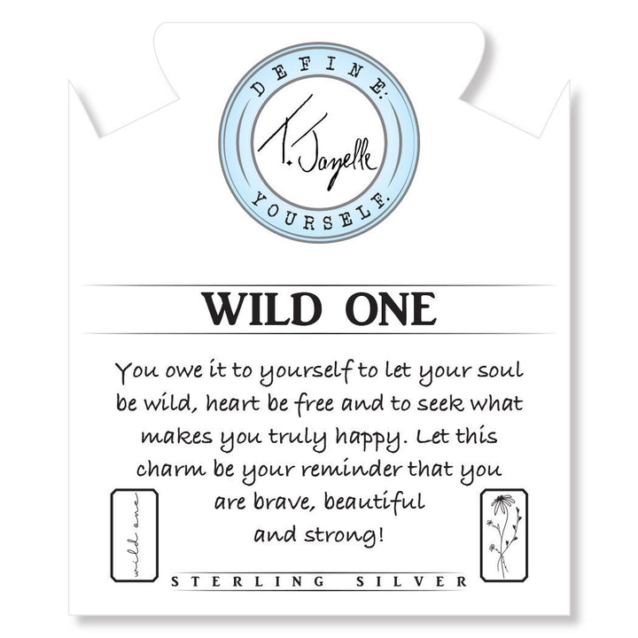 BRACELETS - Labradorite Stone Bracelet With Wild One Sterling Silver Charm