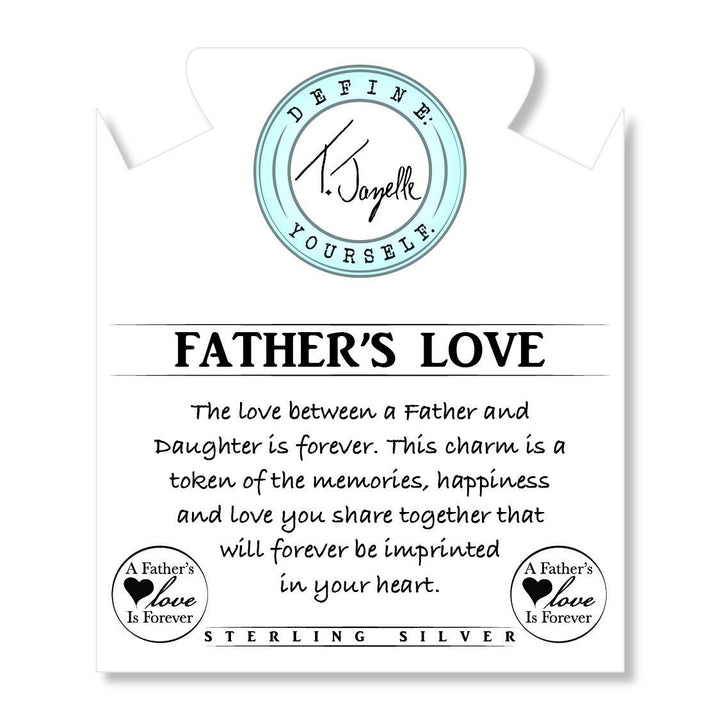 BRACELETS - Moonstone Bracelet With Father's Love Sterling Silver Charm