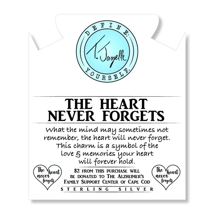 BRACELETS - Moonstone Bracelet With The Heart Never Forgets Sterling Silver Charm