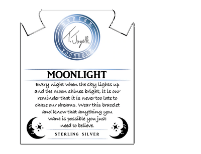 BRACELETS - Moonstone Stone Bracelet With Moonlight Sterling Silver Charm
