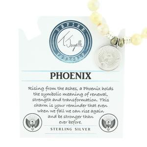 BRACELETS - Moonstone Stone Bracelet With Phoenix Sterling Silver Charm