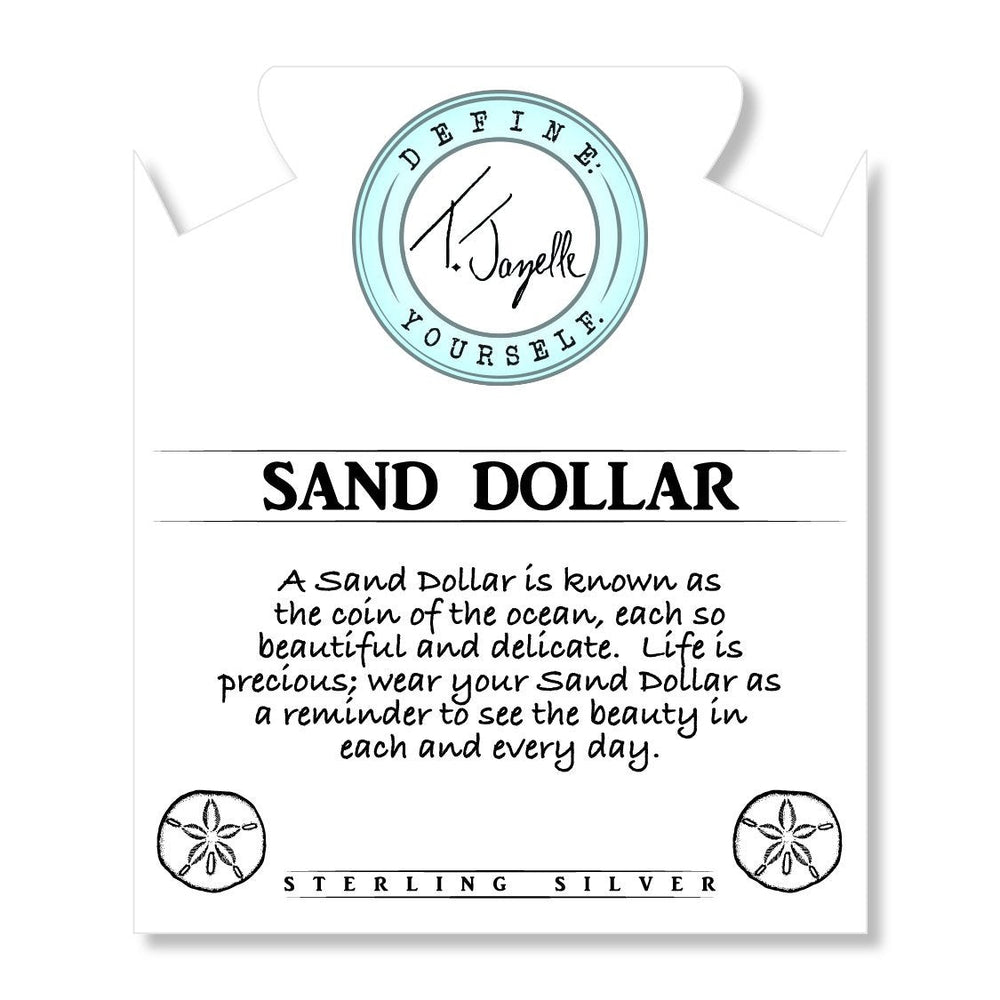 BRACELETS - Moonstone Stone Bracelet With Sand Dollar Sterling Silver Charm