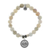 BRACELETS - Moonstone Stone Bracelet With Teacher Sterling Silver Charm