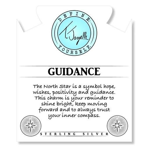 BRACELETS - Onyx Stone Bracelet With Guidance Sterling Silver Charm