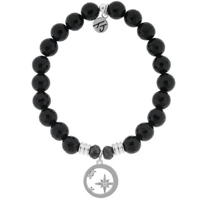 BRACELETS - Onyx Stone Bracelet With What Is Meant To Be Sterling Silver Charm