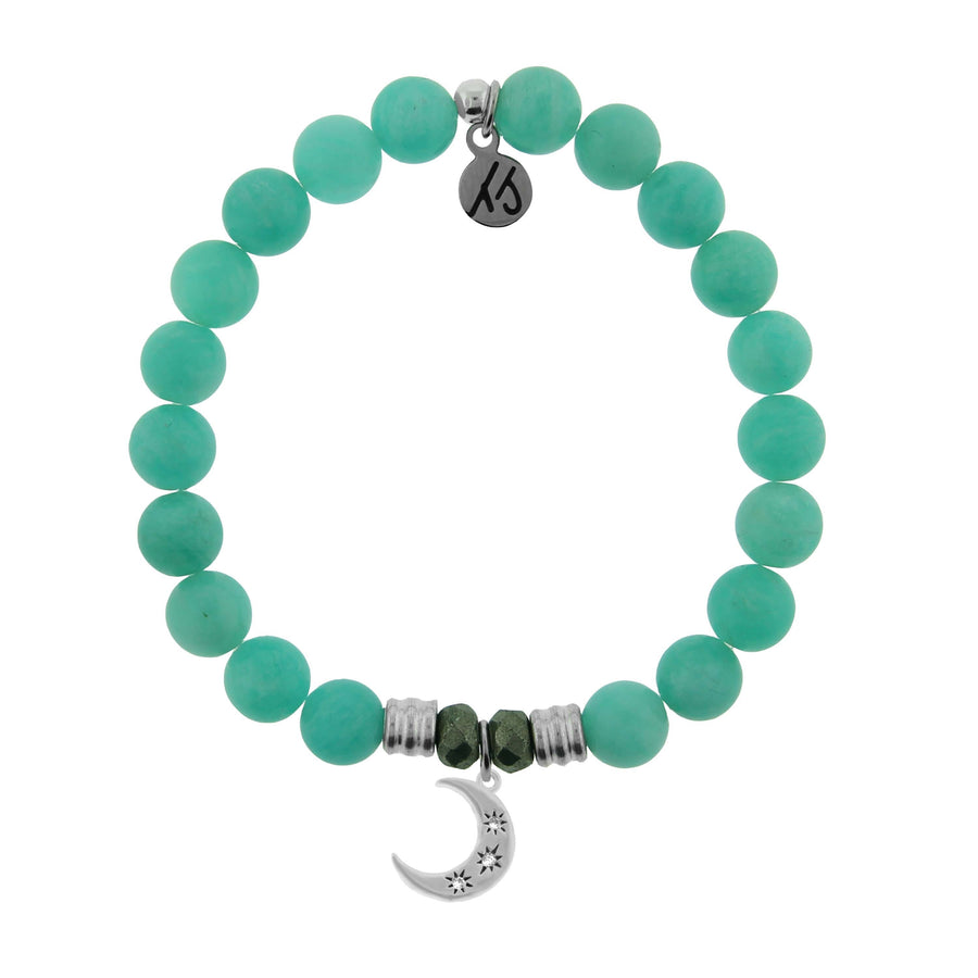 BRACELETS - Peruvian Amazonite Stone Bracelet With Friendship Stars Sterling Silver Charm