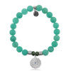 BRACELETS - Peruvian Amazonite Stone Bracelet With Healing Sterling Silver Charm