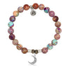 BRACELETS - Purple Jasper Stone Bracelet With Friendship Stars Sterling Silver Charm