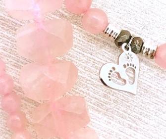BRACELETS - Rose Quartz Bracelet With Pink Pearl Limited Edition Stacker