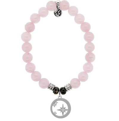 BRACELETS - Rose Quartz Stone Bracelet With What Is Meant To Be Sterling Silver Charm
